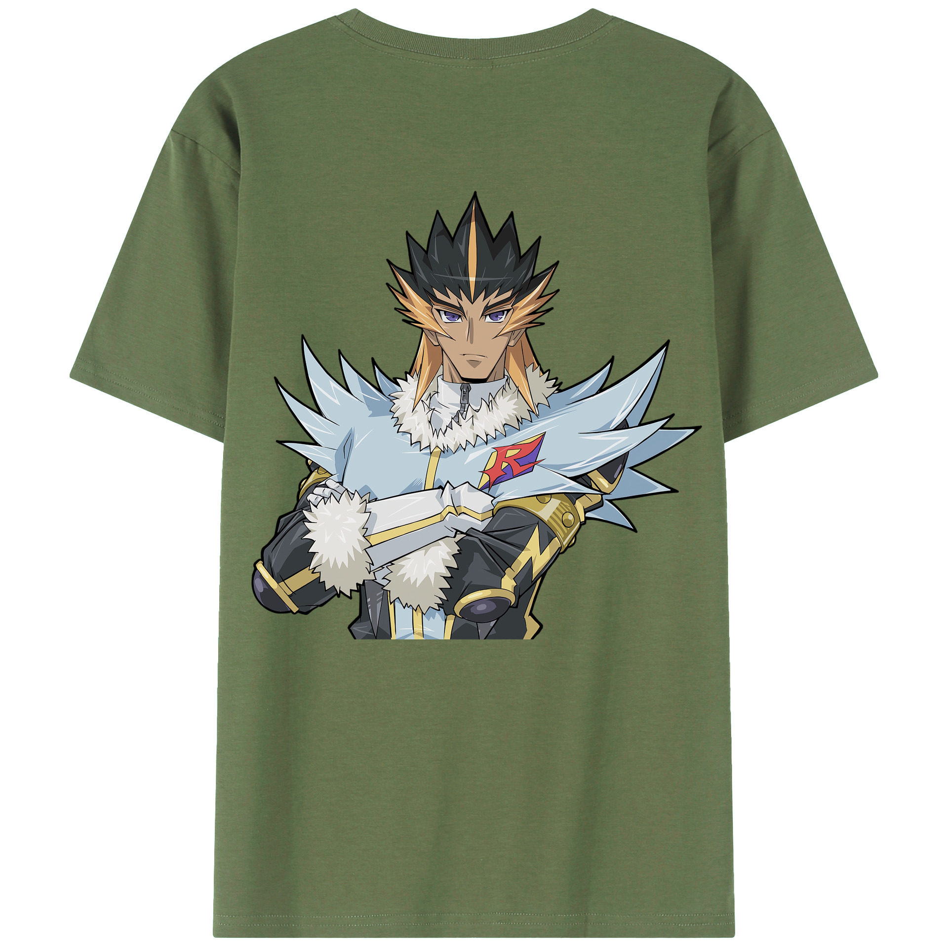 （画像用） 遊☆戯☆王 Yu-Gi-Oh! 綿100％ メンズ半袖Tシャツ（バックプリント） 通気性